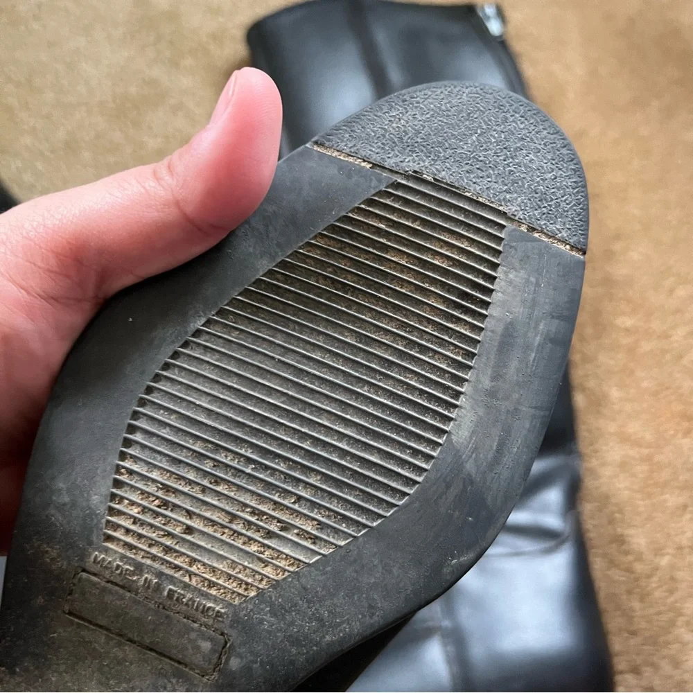 Women's Equestrian Horse Riding Boots Zip Black Lace Up Size US 7.5 European 38 - Picture 12 of 15